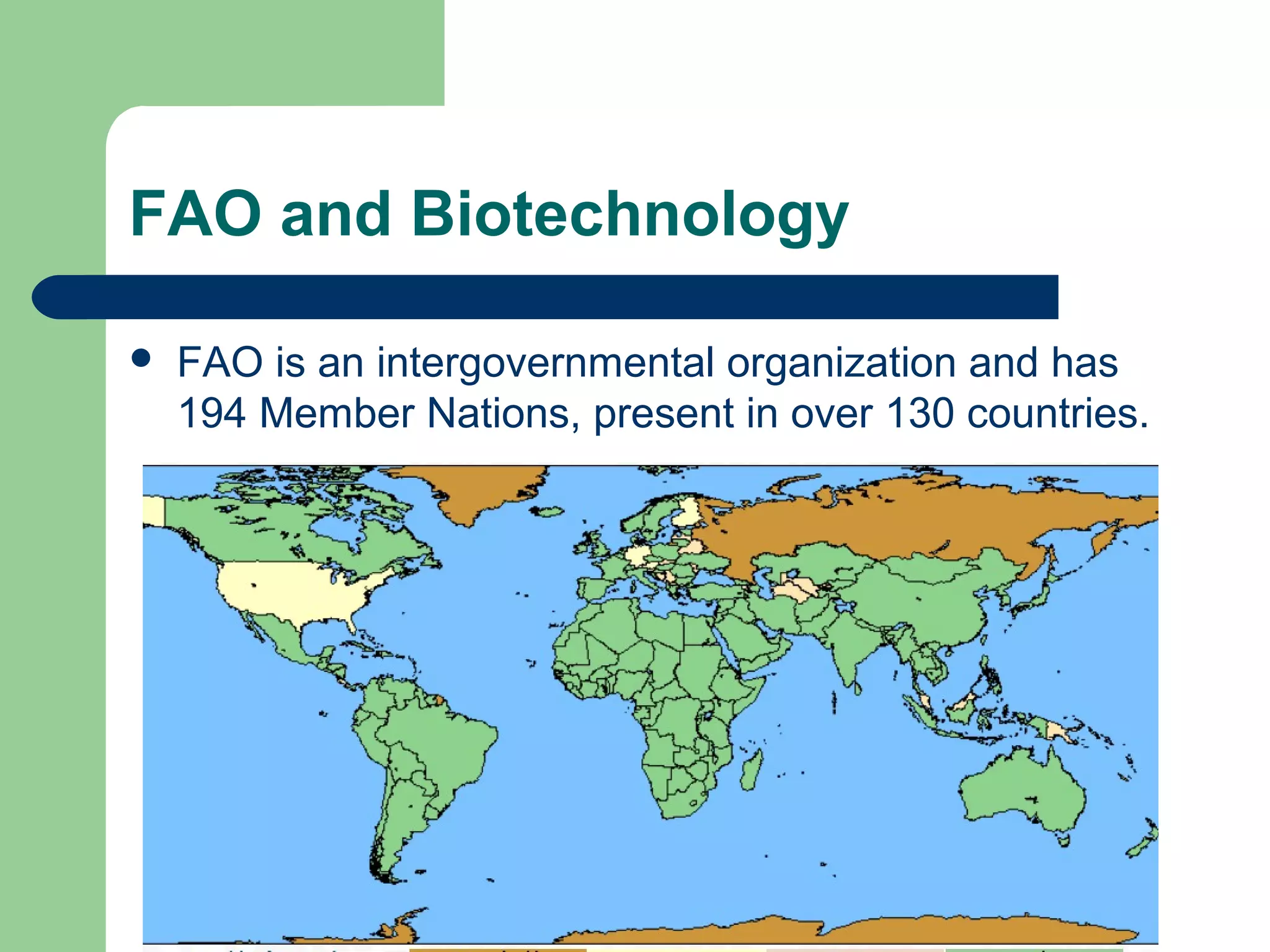 FAO's Role in Agricultural Biotechnology | PPT