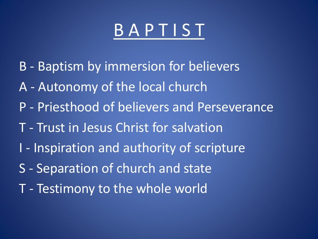 04 April 27, 2014, Baptist Beliefs