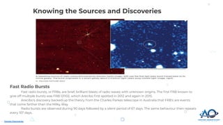 Knowing the Sources and Discoveries
Fast Radio Bursts
Fast radio bursts, or FRBs, are brief, brilliant blasts of radio wav...