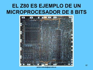 EL Z80 ES EJEMPLO DE UN MICROPROCESADOR DE 8 BITS 
