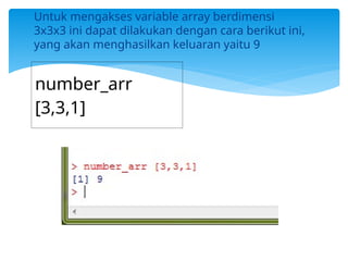 Konsep Array dalam bahasa pemrograman java | PPTX