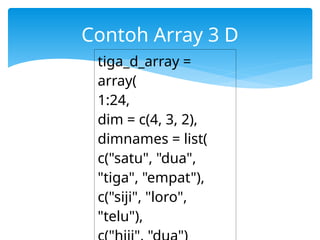 Konsep Array dalam bahasa pemrograman java | PPTX