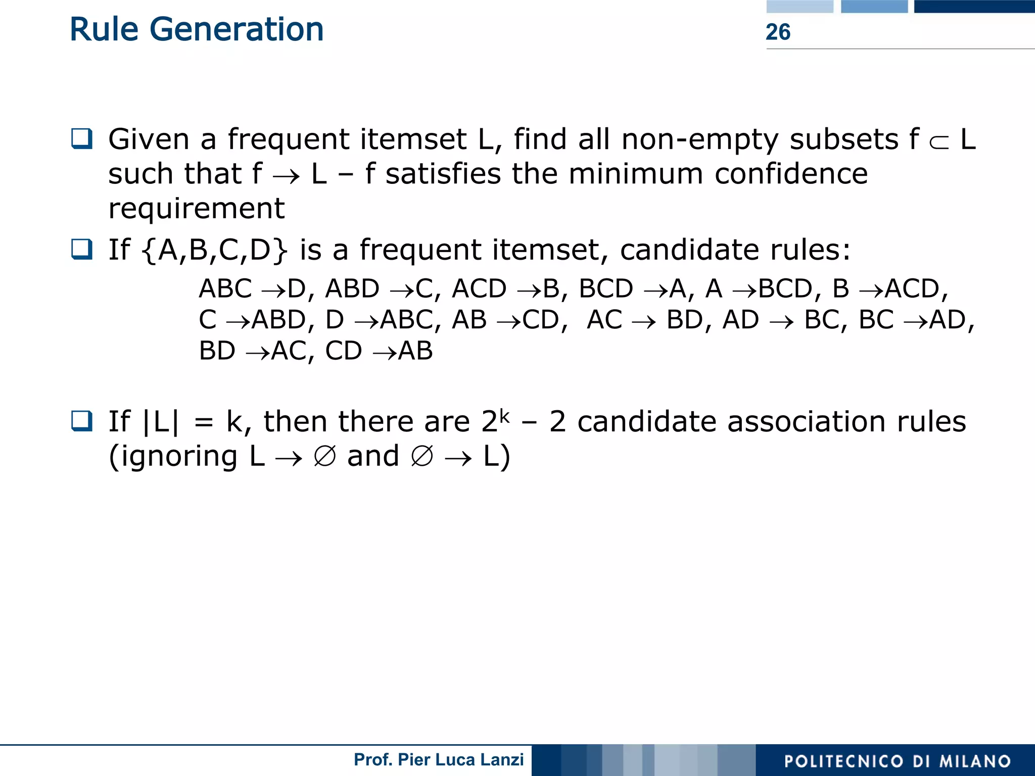 Data Mining: Association Rules Basics | PPT