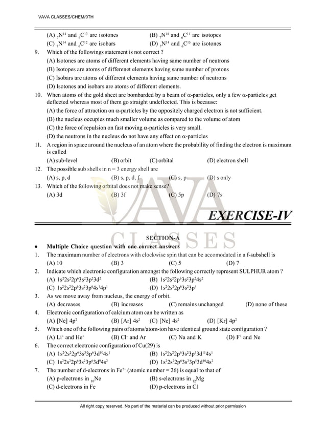NCERT structure Of Atom Class 9 Notes Pdf Download PDF