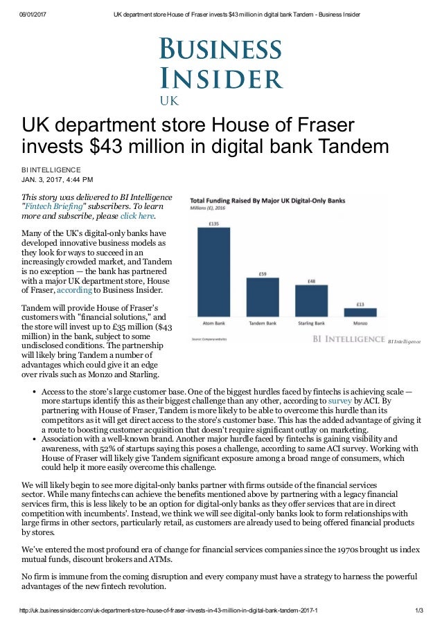 UK department store House of Fraser invests $43 million in ...