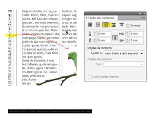 MATERIAL DE APOIO da Profa. Claudia Bordin Rodrigues Se quiser usar, seja legal e cite a fonte.
 