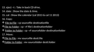 Basic Commands of linux for better understanding | PPTX
