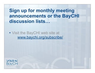2009_04_14 BayCHI Welcome Slides
