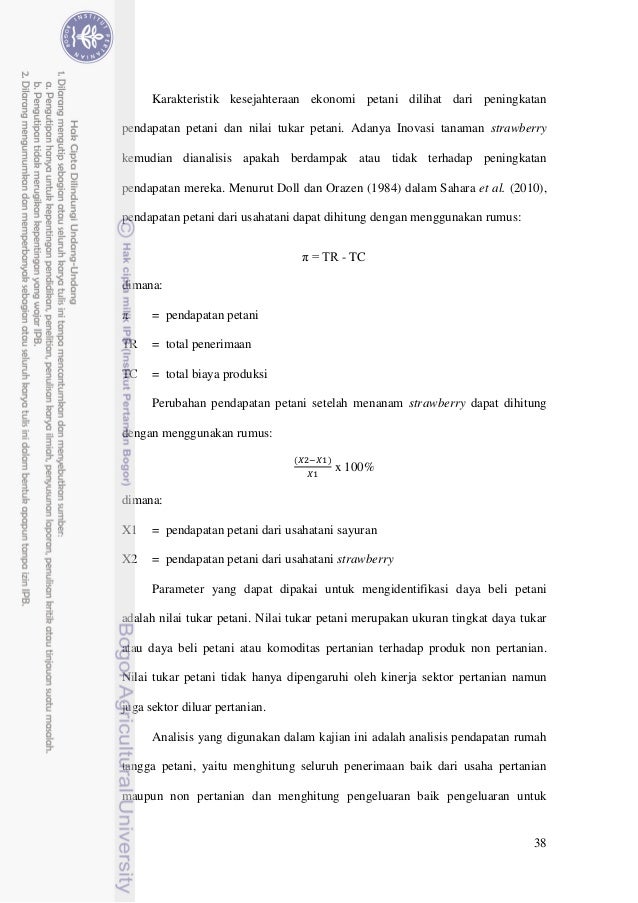 Skripsi Nilai Tukar Petani Ide Judul Skripsi Universitas