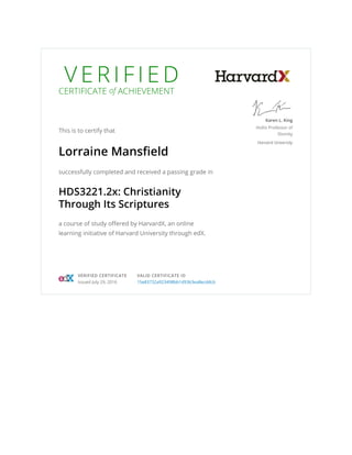 HarvardX HDS3221.2x Certificate   edX