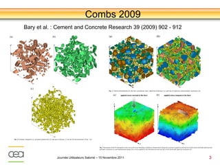 Combs 2009
Bary et al. : Cement and Concrete Research 39 (2009) 902 - 912




             Journée Utilisateurs Salomé – 15 Novembre 2011      3
 