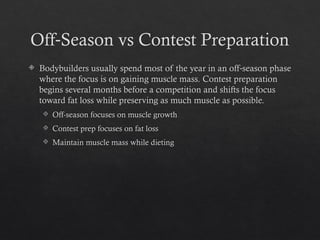 Comprehensive Guide to Bodybuilding Competition Preparation and Peak ...