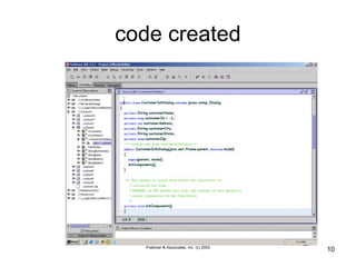 Poelman & Associates, Inc. (c) 2003
10
code created
 