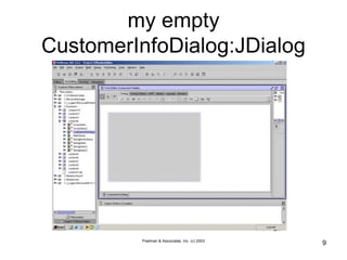 Poelman & Associates, Inc. (c) 2003
9
my empty
CustomerInfoDialog:JDialog
 