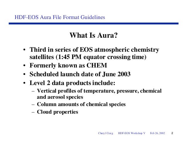 hdf eos aura file format guidelines hdf file format