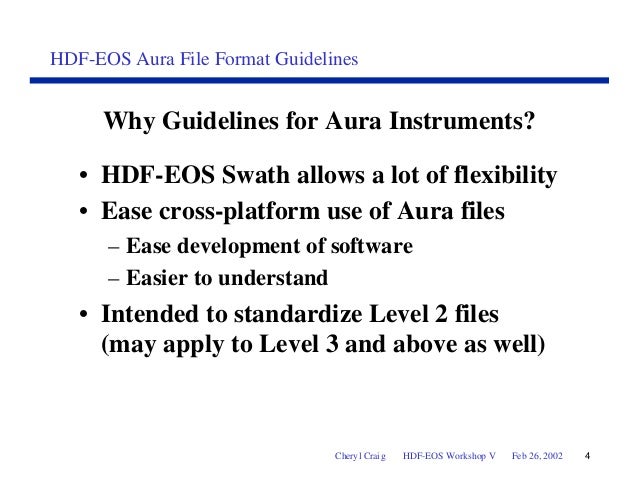 hdf eos aura file format guidelines hdf file format