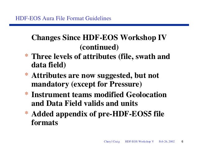 hdf eos aura file format guidelines hdf file format