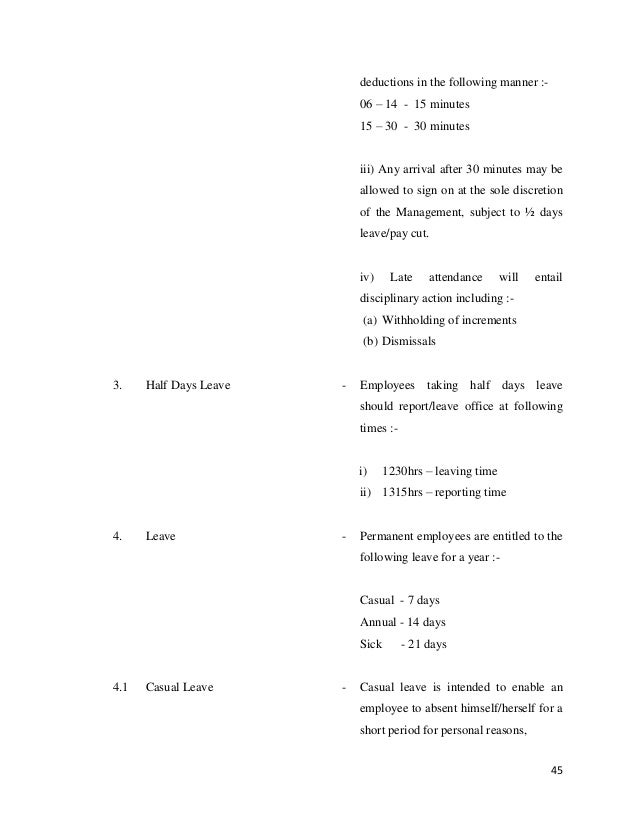 Sample research paper on absenteeism