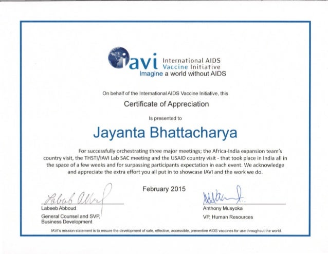 iavi mvp certificate 2015