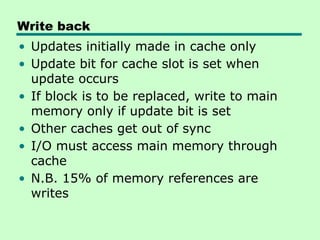 Chache memory ( chapter number 4 ) by William stalling | PDF