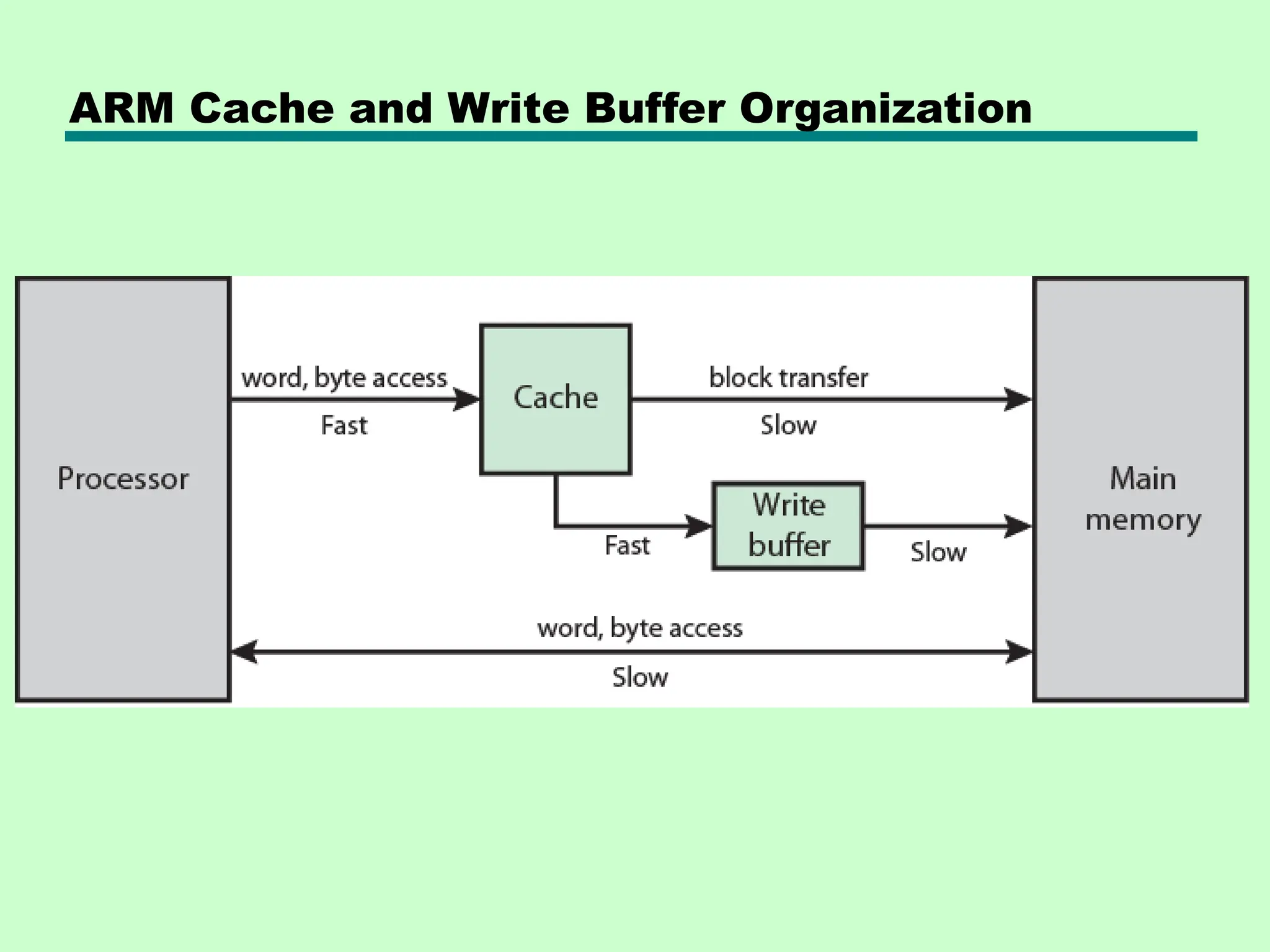 ARM Cache and Write Buffer Organization
 