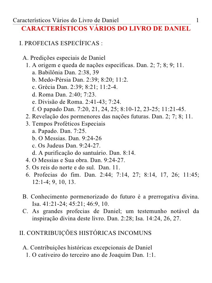 04 característicos do livro de daniel 04 característicos do livro de daniel