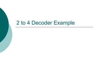 2 to 4 Decoder Example
 