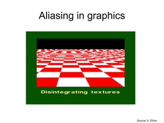 Source: A. Efros
Aliasing in graphics
 
