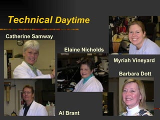 Technical  Daytime Myriah Vineyard Barbara Dott Elaine Nicholds Al Brant Catherine Samway 