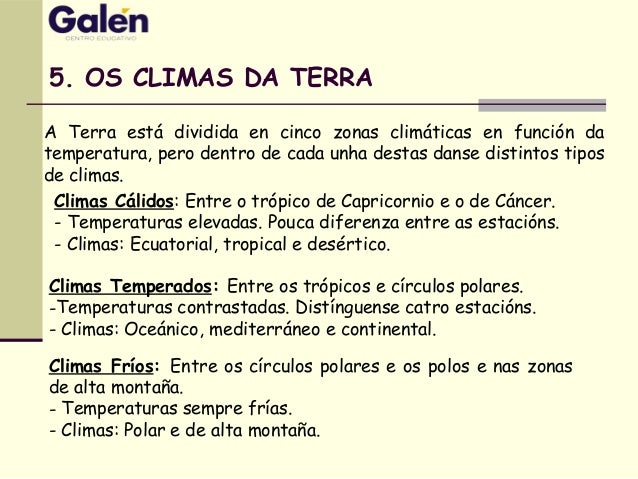 Mapa dos climas do mundo