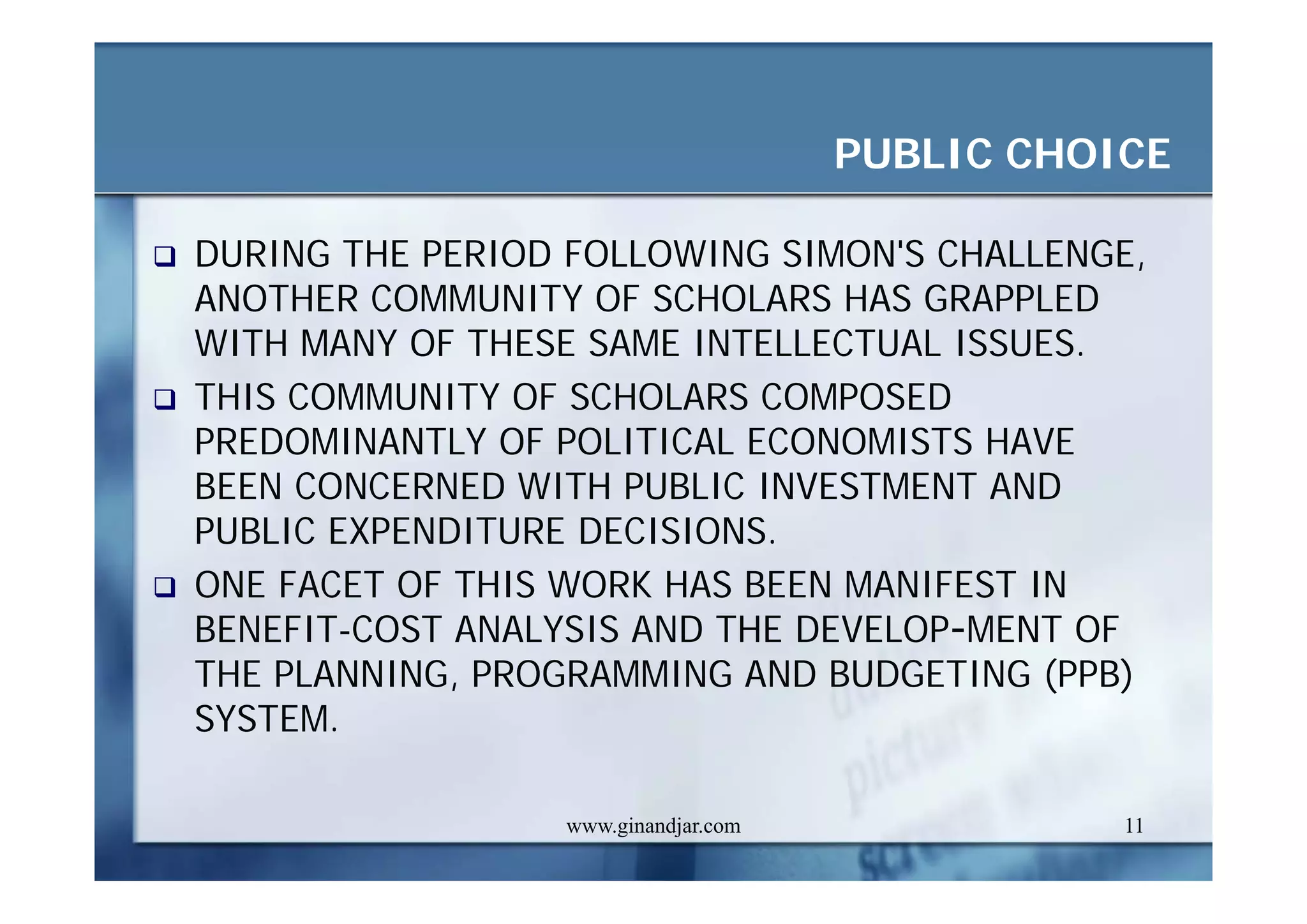 CURRENT ISSUES IN PUBLIC ADMINISTRATION