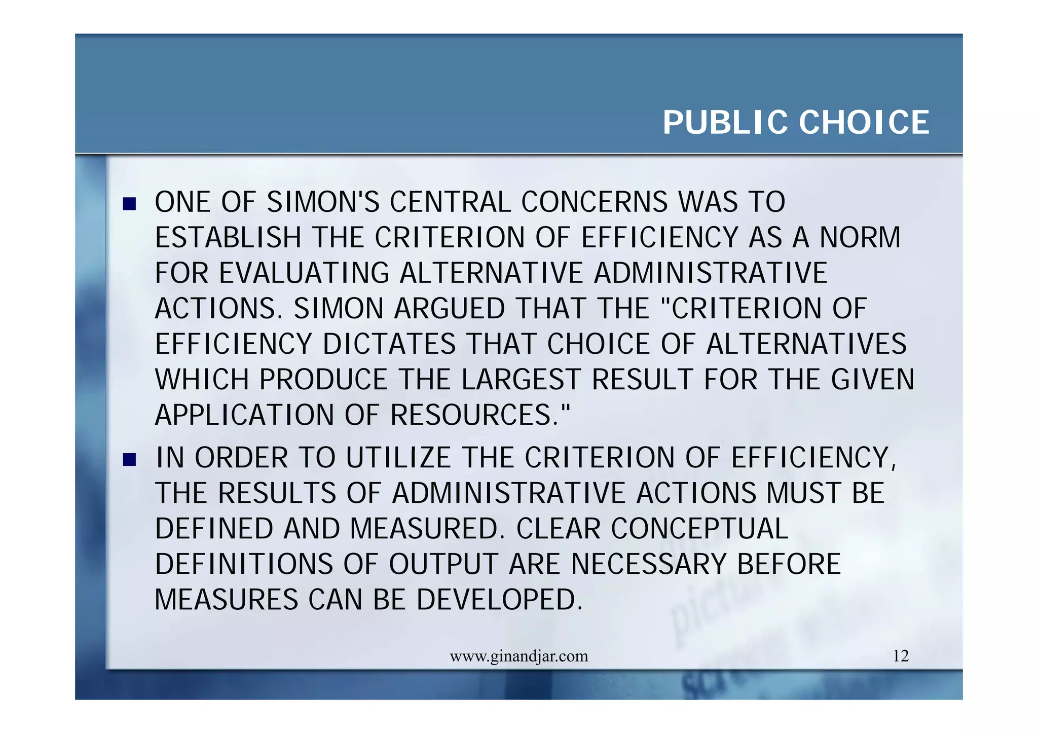 CURRENT ISSUES IN PUBLIC ADMINISTRATION