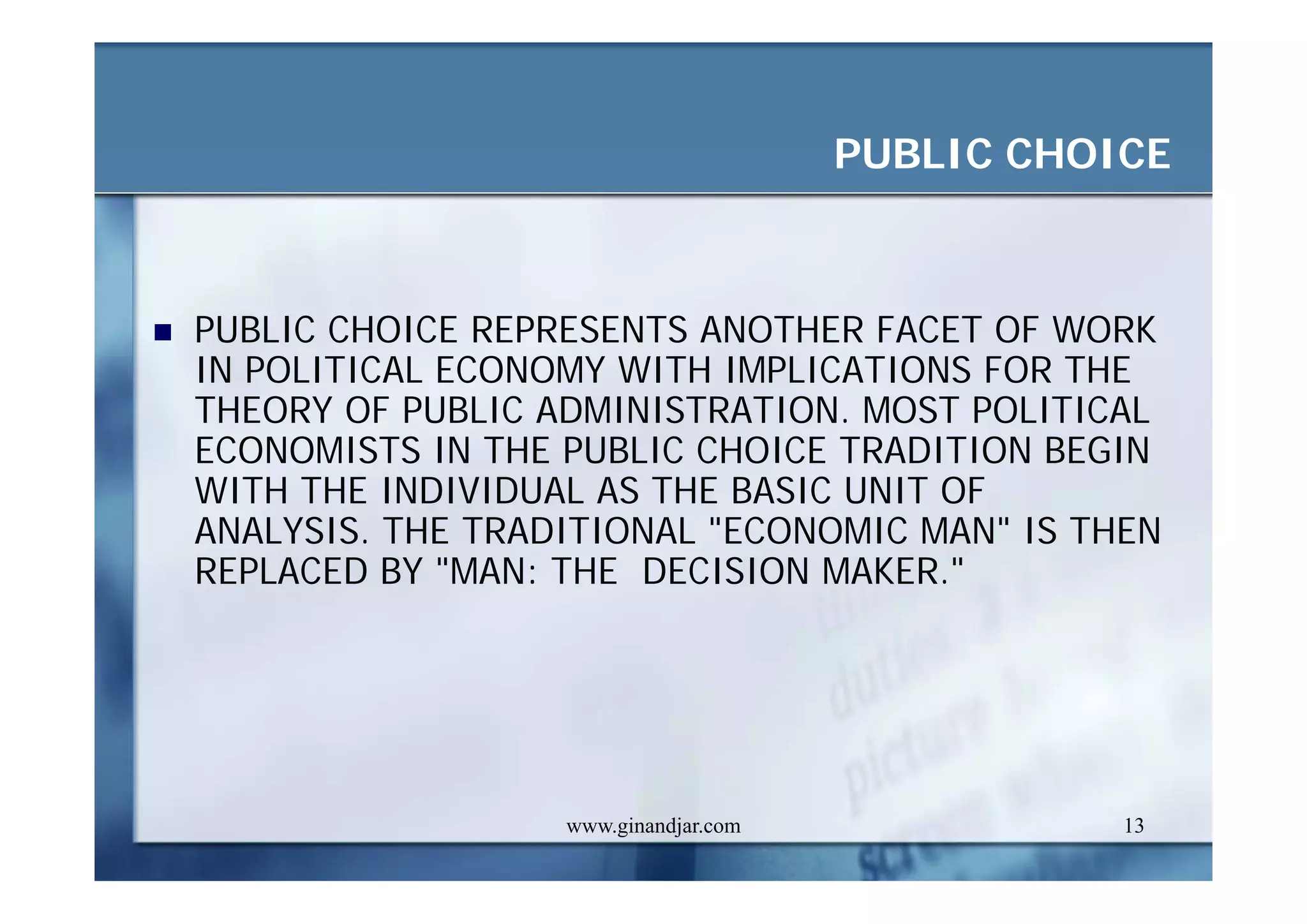 CURRENT ISSUES IN PUBLIC ADMINISTRATION