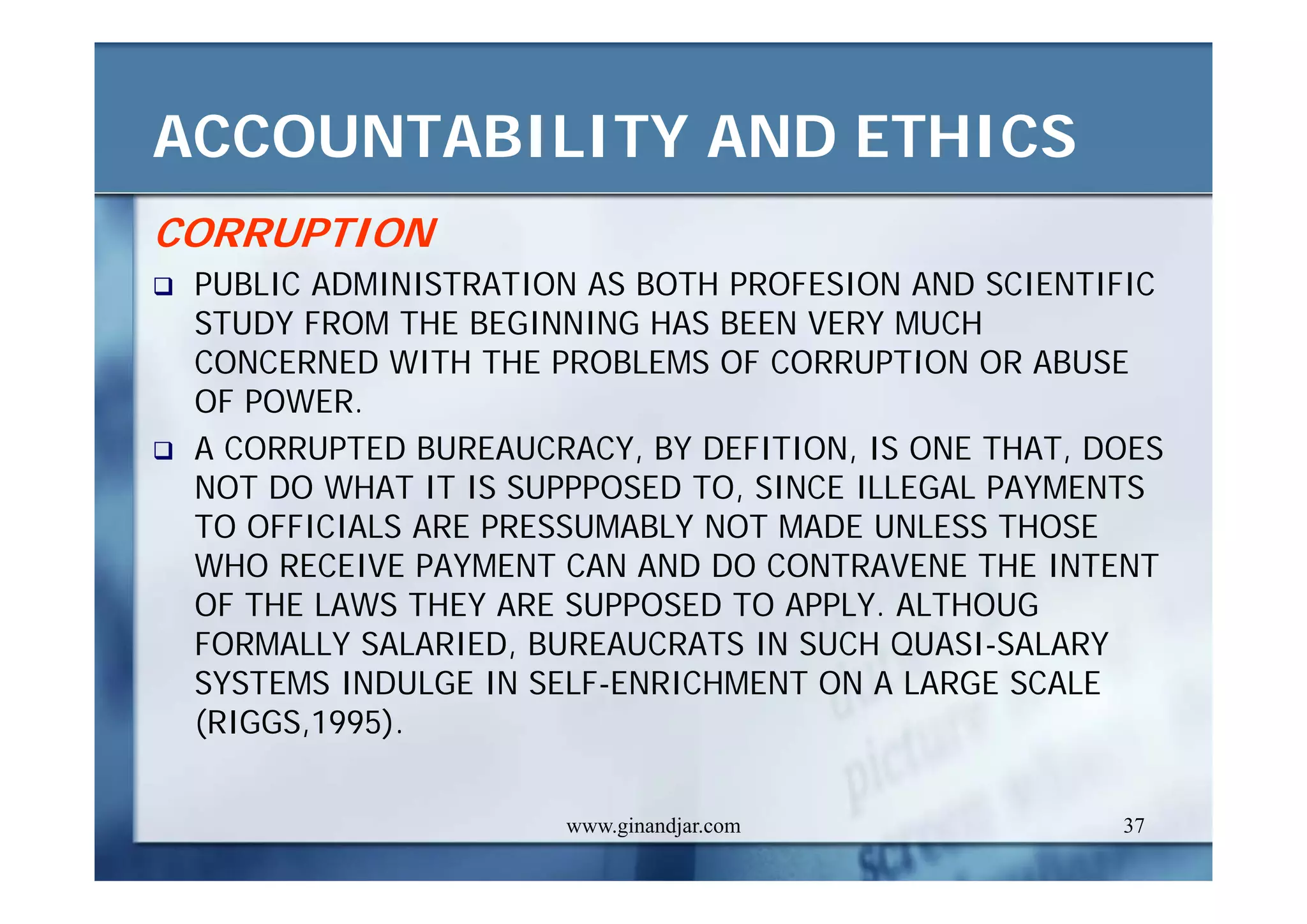 CURRENT ISSUES IN PUBLIC ADMINISTRATION