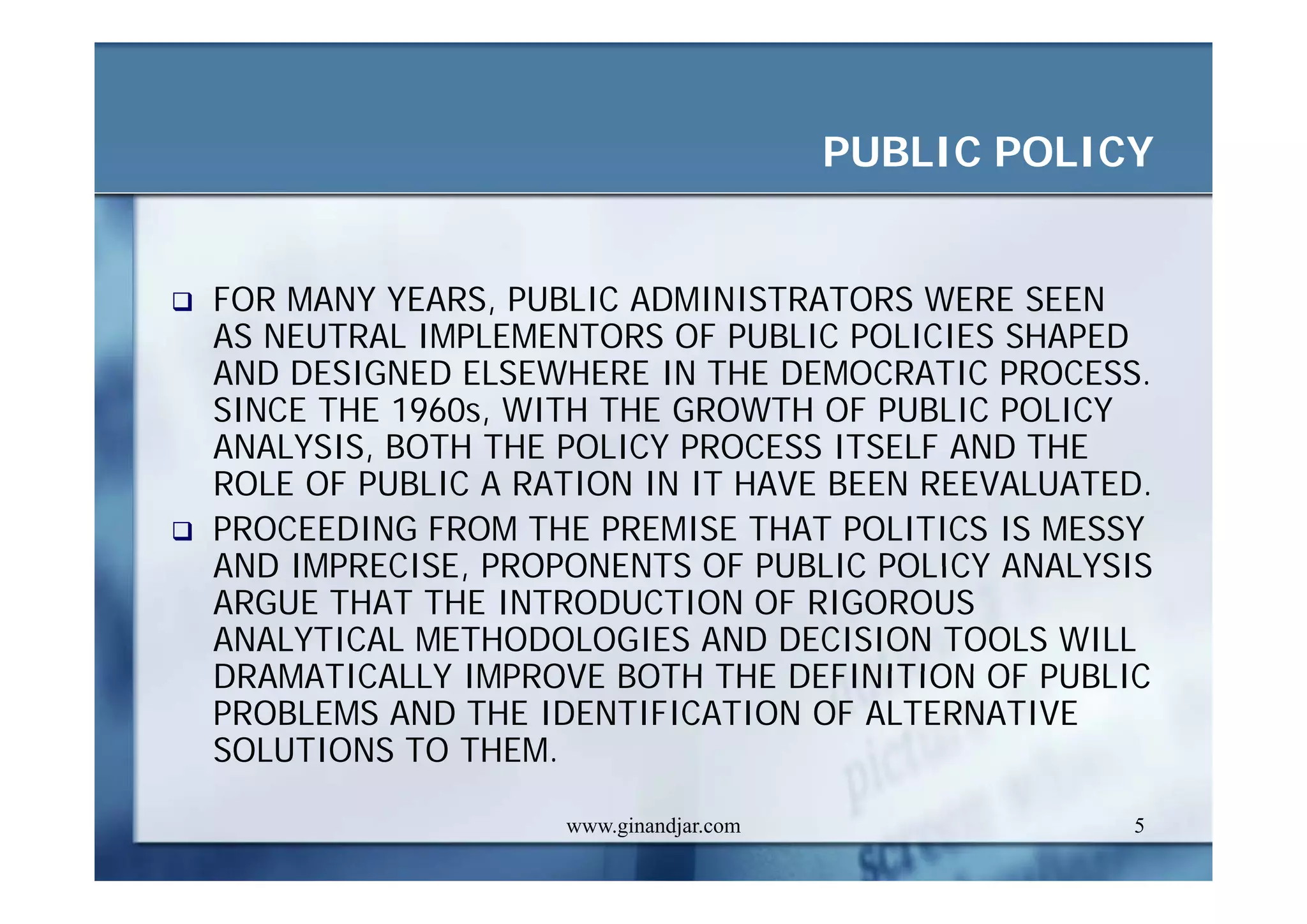CURRENT ISSUES IN PUBLIC ADMINISTRATION
