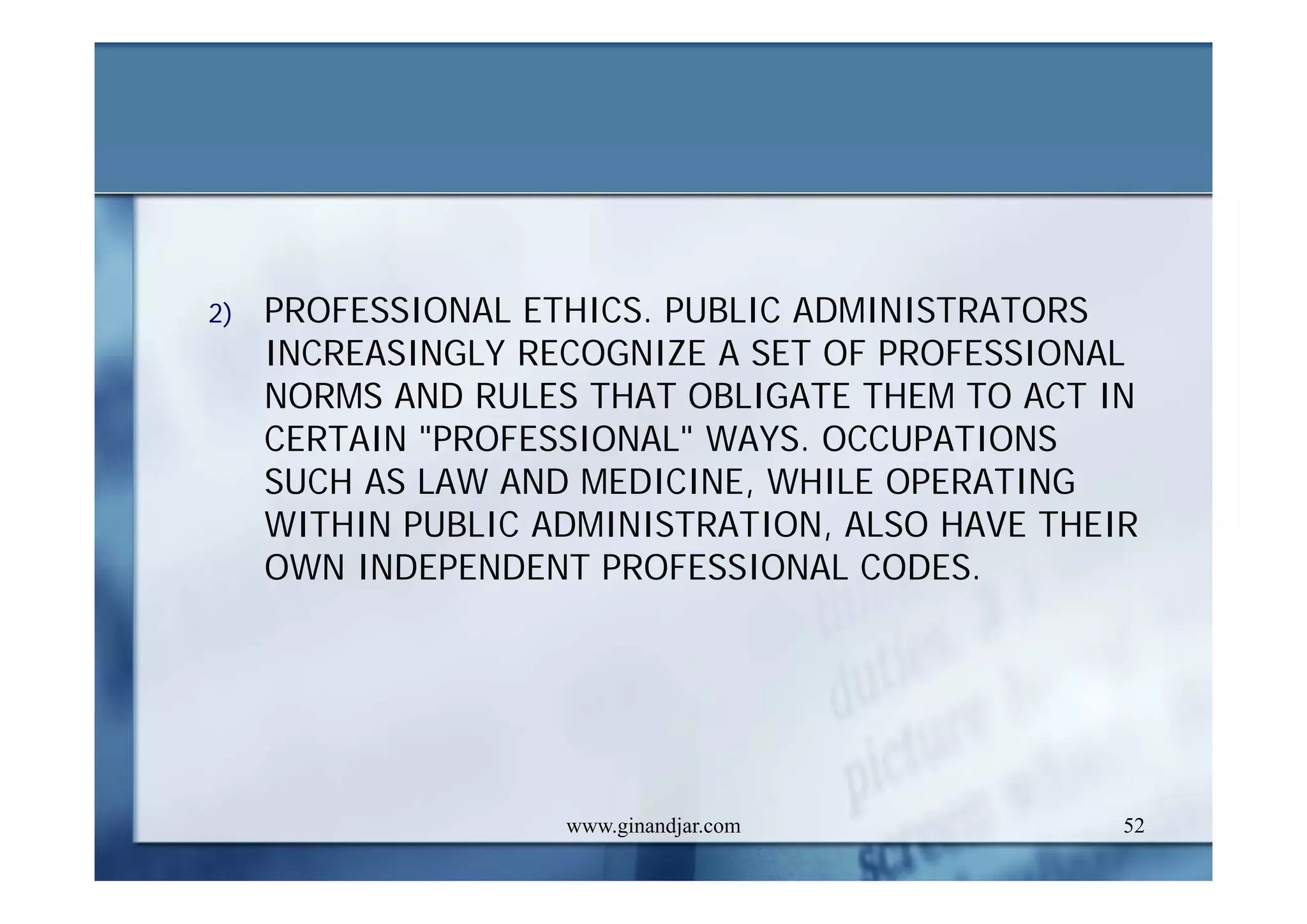 CURRENT ISSUES IN PUBLIC ADMINISTRATION