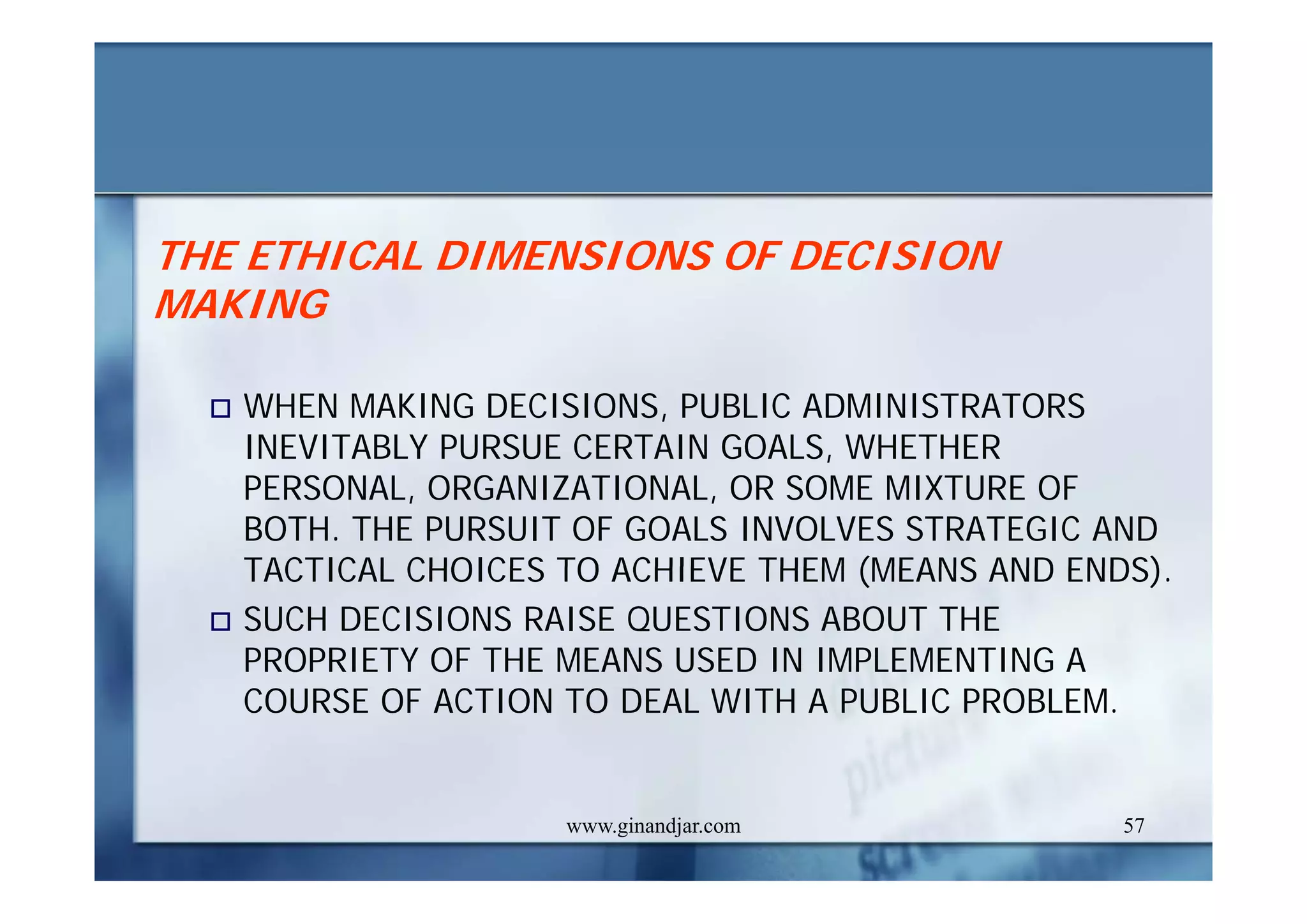 CURRENT ISSUES IN PUBLIC ADMINISTRATION