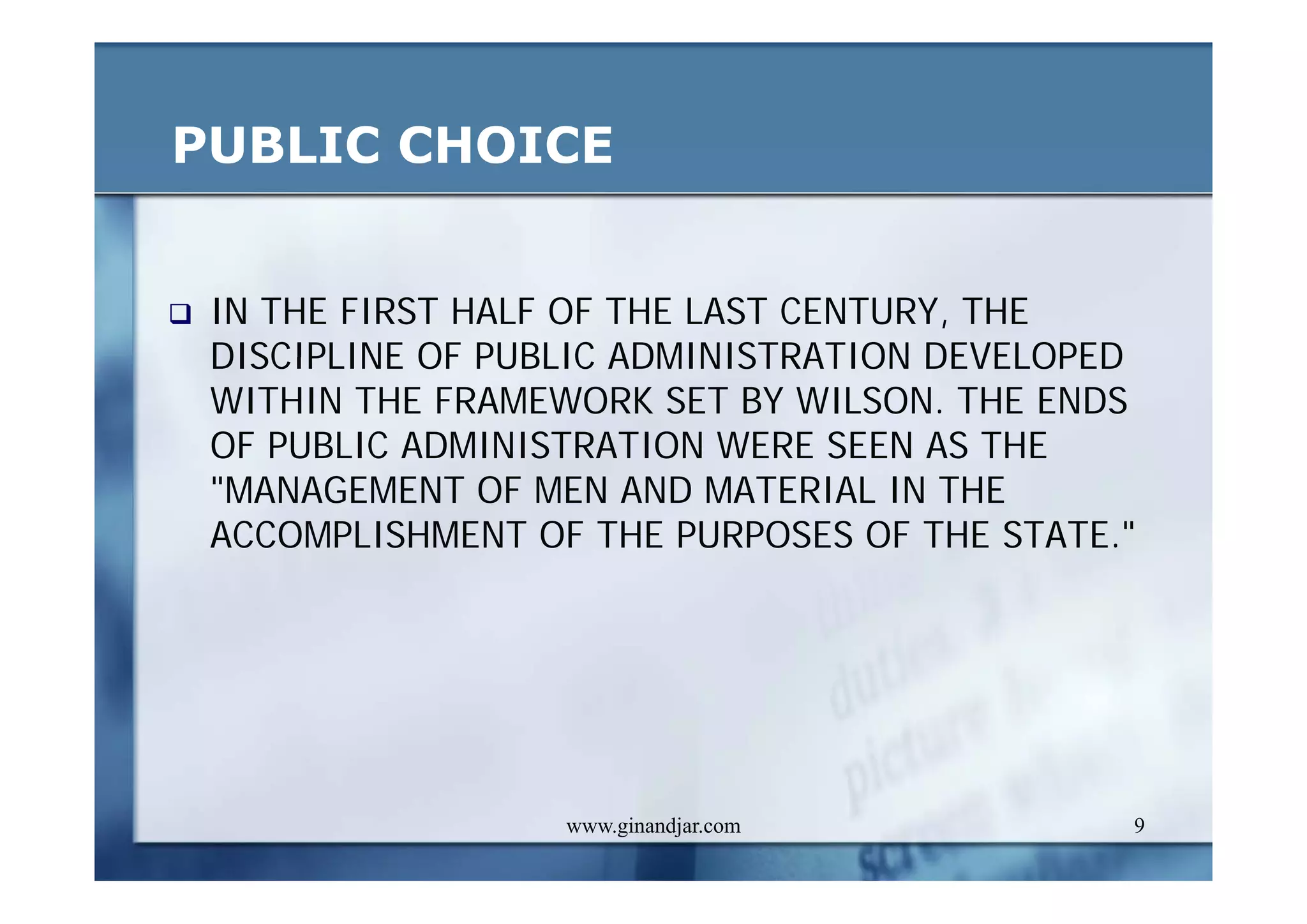 CURRENT ISSUES IN PUBLIC ADMINISTRATION