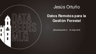 @DataBeersMLG 24-Sept-2020
Jesús Ortuño
Datos Remotos para la
Gestión Forestal
 