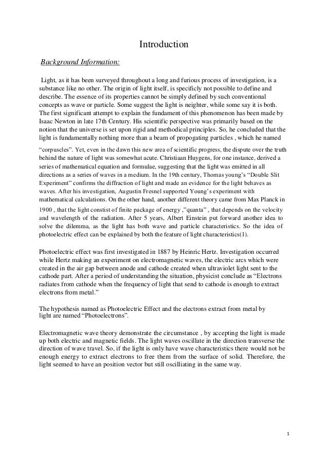 Extended essay research question physics