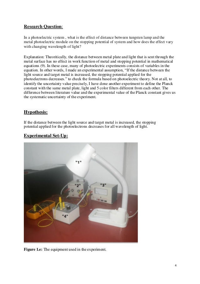 Extended essay research question physics