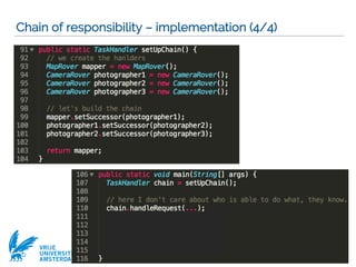 VRIJE
UNIVERSITEIT
AMSTERDAM
Chain of responsibility – implementation (4/4)
39
 