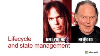 Lifecycle
and state management
 