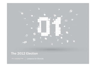The 2012 Election
          Lessons for Brands
 
