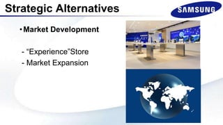 •Market Development
- “Experience”Store
- Market Expansion
Strategic Alternatives
 