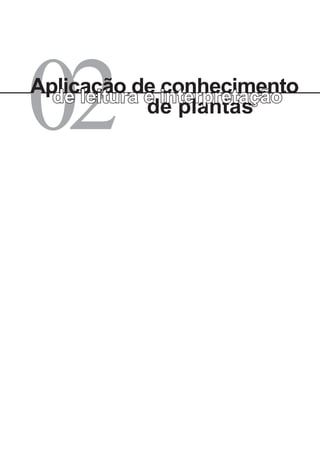 de plantas
02
Aplicação de conhecimento
de leitura e interpretação
 