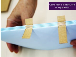 Como ﬁcou a lombada, com
os espaçadores
 