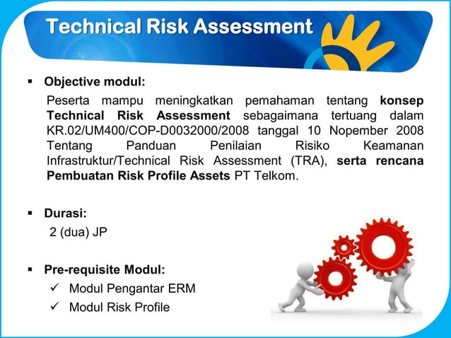 04 enterprise risk management telkom 2011 technical risk assessment | PPT