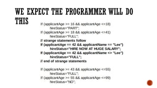 WE EXPECT THE PROGRAMMER WILL DO
THIS
 