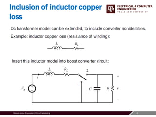 6
Steady-state Equivalent Circuit Modeling
Inclusion of inductor copper
loss
 